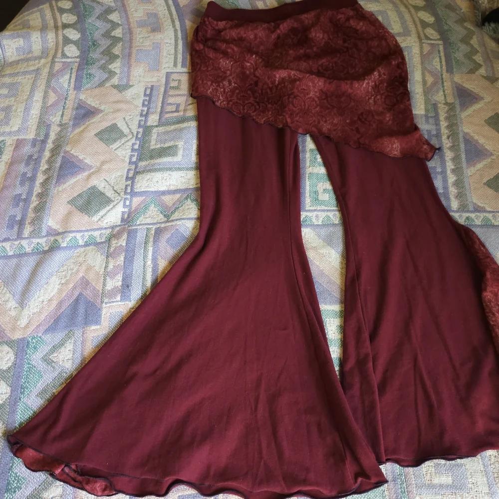 Boho Flare Pants With Skirt Attached - Picture 5 of 8